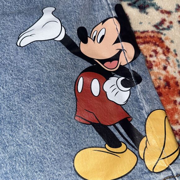 NWT DISNEY PLUS SIZE 22 PLUTO & MICKEY MOUSE DENIM SHORTS - Picture 2 of 6